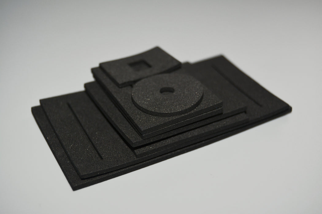 Stacked Juno-106 replacement foam gasket components
