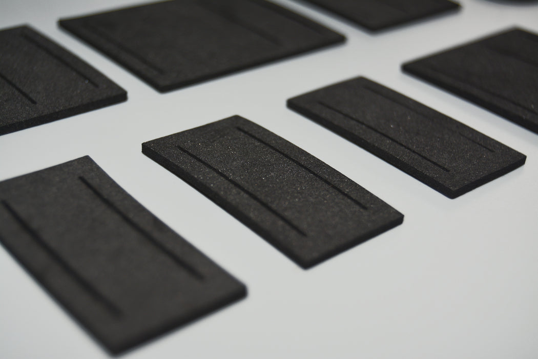 Detailed view of the Juno-6 foam gasket material and cut-outs