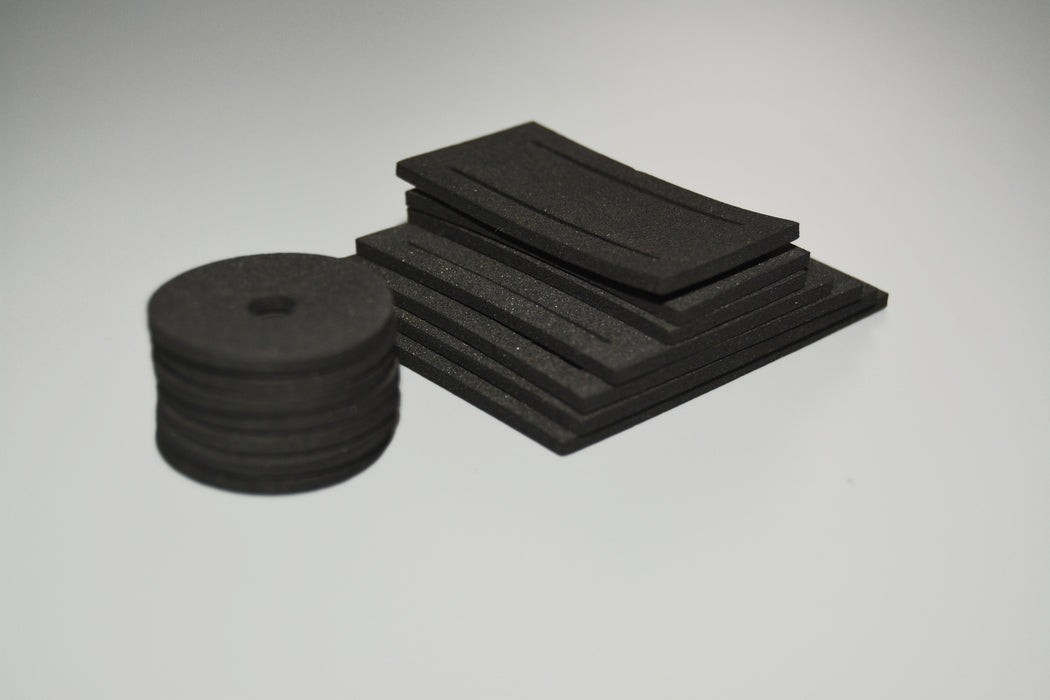Stacked Juno-6 replacement foam gasket components